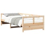 vidaXL Lit de jour sans matelas naturel 90x200 cm bois pin massif