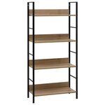 vidaXL Bibliothèque à 4 niveaux chêne 60x27 6x124 5 cm bois ingénierie