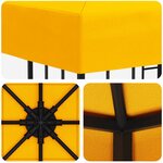 vidaXL Pavillon 3 x 3 m Jaune Polyester et Acier 190 gsm