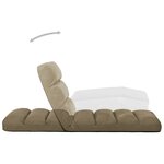 vidaXL Chaise pliable de sol Cappuccino Similicuir