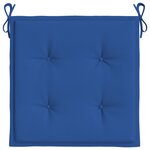 vidaXL Coussins de chaise de jardin 4 Pièces bleu royal 50x50x3 cm
