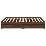vidaXL Cadre de lit avec tiroirs sans matelas chêne marron 120x190 cm