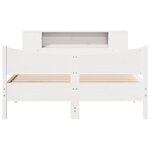vidaXL Cadre de lit sans matelas blanc 120x190 cm bois de pin massif