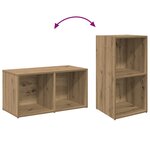 vidaXL Ensemble meuble TV 2 Pièces Chêne artisanal 37 x 35 x 107 cm