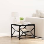 vidaXL Table basse Chêne noir 51 x 50 x 40 cm