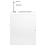 vidaXL Armoire d'évier avec lavabo intégré blanc bois d'ingénierie