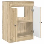 vidaXL Armoire sous évier de salle de bain Chêne Sonoma