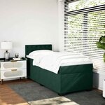 vidaXL Sommier à lattes de lit avec matelas Vert foncé 90x200 cm