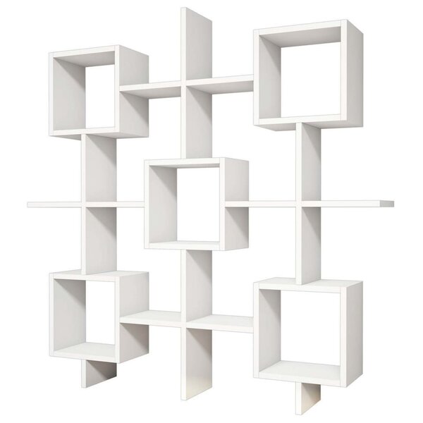 Homemania bibliothèque irma 130x22x130 cm blanc