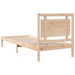 vidaXL Cadre de lit extra long sans matelas 100x210 cm bois massif