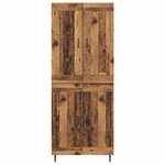 vidaXL Haut Armoire 2 Pièces Bois Ancien Bois Aggloméré et Verre