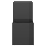 vidaXL Armoire à chaussures d’entrée gris brillant bois ingénierie