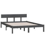 vidaXL Cadre de lit sans matelas gris bois massif