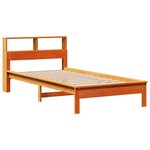 vidaXL Lit bibliothèque sans matelas cire marron 75x190 cm pin massif