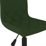 vidaXL Chaises pivotantes à manger lot de 4 Vert foncé Velours