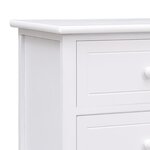 vidaXL Meuble TV Blanc 108x30x40 cm Bois de Paulownia solide