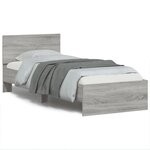 vidaXL Cadre de lit sans matelas avec tête de lit 90x190 cm