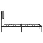 vidaXL Cadre de lit métal sans matelas avec tête de lit noir 100x190cm