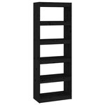 vidaXL Bibliothèque/Séparateur de pièce Noir 60x30x167 5 cm Pin massif