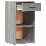 vidaXL Tables de chevet 2 Pièces sonoma gris 35x34x65cm bois d'ingénierie
