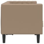vidaXL Canapé à 2 places Chesterfield cappuccino similicuir