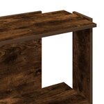 vidaXL Bibliothèque 3 niveaux chêne fumé 60x30x80 cm bois d'ingénierie