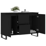 vidaXL Buffet noir 101 5x35x70 cm bois d’ingénierie