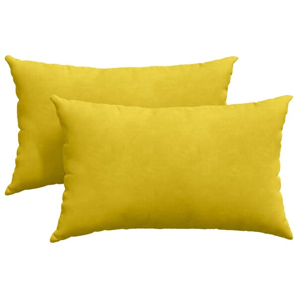 vidaXL Coussins de canapé 2 Pièces Jaune 50 x 30 cm