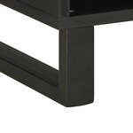 vidaXL Meuble TV noir 100x33x46 cm bois massif de manguier
