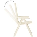 vidaXL Chaises inclinables de jardin 2 Pièces Plastique Blanc