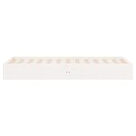 vidaXL Cadre de lit Blanc Bois massif 75x190 cm Petit simple