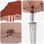 vidaXL Tente de fête pop-up 288 x 288 x 245 cm Terre cuite