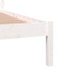 vidaXL Cadre de lit Bois massif de pin 140x190 cm Blanc