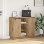 vidaXL Buffet Chêne artisanal 90 x 32 x 75 cm Bois d'ingénierie