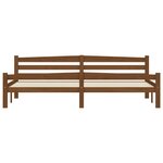vidaXL Cadre de lit sans matelas marron miel bois pin massif 200x200cm