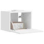 vidaXL Meuble TV mural Blanc 60 x 31 x 29.5 cm Bois d'ingénierie