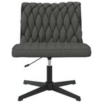 vidaXL Chaise pivotante de bureau Gris foncé Tissu