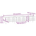 vidaXL Meuble TV Bois ancien 147 x 34 5 x 30 cm Bois d'ingénierie
