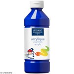 Peinture acrylique en bouteille bleu foncé 500ml - lefranc & bourgeois