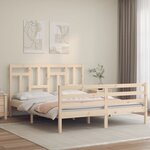 vidaXL Cadre de lit sans matelas 160x200 cm bois massif