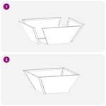 vidaXL Pot en métal Acier inoxydable 35 x 35 x 15 cm Pot en métal Carré