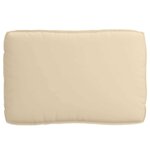 vidaXL Set de coussins de palette 2 Pièces Beige Tissu Oxford