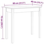vidaXL Table console marron miel 80x40x75 cm bois massif de pin
