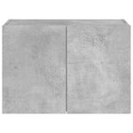 vidaXL Meuble TV mural avec lumières LED gris béton 60x35x41 cm