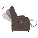 vidaXL Fauteuil de massage Marron Similicuir