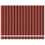 vidaXL Auvent Rétractable orange et marron 300 x 250 cm Tissu  Métal