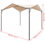 vidaXL Chapiteau tente 4 x 4 m Beige Acier