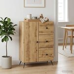 vidaXL Buffet Chêne artisanal 66 x 34 5 x 90 cm Bois d'ingénierie