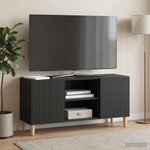 vidaXL Meuble TV Noir 102 x 34 5 x 50 cm Bois d'ingénierie
