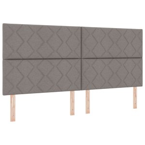 vidaXL Tête de lit géométrique taupe 200 cm en tissu